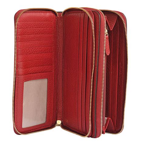 designer double zip wallet